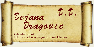 Dejana Dragović vizit kartica